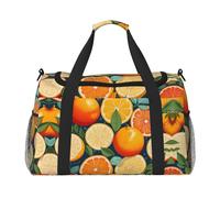 Citrus Fruit Pattern Travel Duffel Bag Large Foldable Waterproof Overnight Bag Beach Swim Bags Pool Sports Gym
