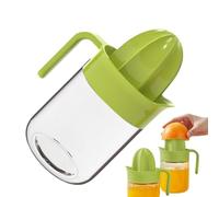 Citrus Juicer Manual - Glass PP Silicone 8.5x17.8cm | Lemon Squeezer With Easy To Clean, Kitchen Fresh Juice Making, Healthy Drink Preparation - Multifunctional Glass Fruit Juicer | Breakfast Table