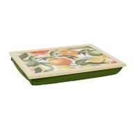 Citrus Lap Tray with Bean Bag Cushion, 43x32cm Large Cushioned Laptray for Eating, Padded Lap Board