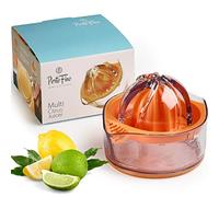 Citrus Squeezer - Orange Juicer - Manual hand Juicer - Lemon Lime Squeezer with Measuring Cup and Strainer - Space Saving and easy to use - Dishwasher Safe - Gift for Women - 8OZ (Orange)