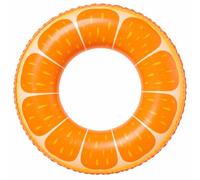 Citrus Swimming Ring With Bright Fruit Pattern, Inflatable Pool Float Tube