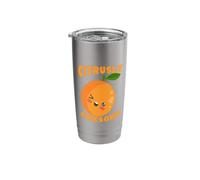 Citrusly Awesome Orange Pun Funny Fruit Stainless Steel Insulated Tumbler