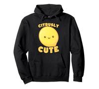 Citrusly Cute Kawaii Lemon Fruit Design Pullover Hoodie