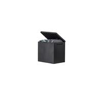 City 30 Gallon Resin Deck Box for Patio Furniture, Pool Accessories, and Storage for Outdoor Toys, Graphite