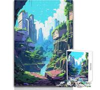 City Abandoned by Humans Jigsaw Puzzles for Teenagers 1000 Brain Teaser Educational Game Memorable Heartfelt Gift Option Size 50x75cm