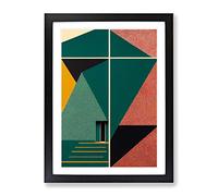 City Architecture Art Deco Framed Wall Art Print A2 Black