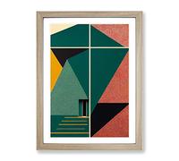 City Architecture Art Deco No.1 Framed Print | A2 Oak Framed Wall Art | Ready to Hang | Art Deco Cityscape Picture | Living Room Bedroom Lounge Office
