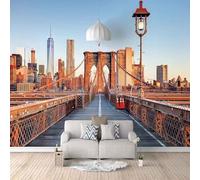 City Architecture Bridges Space Expansion Modern 3D Wallpaper Premium Textured Silk Neutral Tones Material Ideal for Living Room Bedroom-150cm×105cm