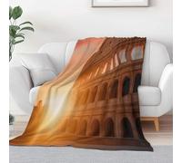 City Architecture Geometry Print Throw Blanket for Kids, Dusty Mauve Soft Cozy Fluffy Flannel Blanket for Girls - 79 x 87 in Warm Fleece Bedding for Teen Sofa Couch Birthday Gift, 200 x 220 cm