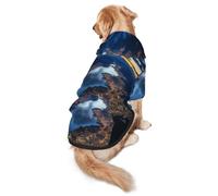 City at Night Dog Hoodie – Soft & Breathable Polyester Pet Clothes for Medium, and Large Dogs