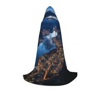 City at Night Halloween Costume Wizard Cloaks for Kids,Perfect for Halloween Costumes and Role Play,Three Sizes