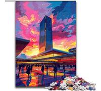 City at Sunset 1000 Pieces Jigsaw Puzzle For Adults Teens, Interesting Stress Reduction Parent-child Interaction (26x38cm)