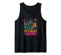 City Beats Music Skyline Graphic Tank Top