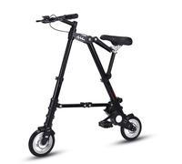 City Bike, Quick Folding System Bicycle 8 Inch Aluminium Wheels,Ultralight Portable Mini Bike for Adults,Men and Women Black
