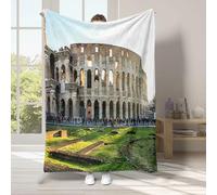 City Blankets and Throws Architecture Warm Blanket, Super Soft Flannel 3D Print, King Size Cute Fluffy Throw for Sofa, Chair, Living Room and Bedroom 200x240 Cm