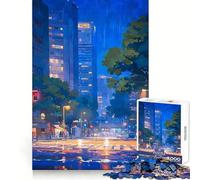 City Blues 1000 Pieces Jigsaws Adults Puzzles Gifts Brain Exercise Color Fast Pattern Build (38x26cm)