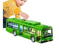 City Bus Toy - Battery-Operated 28.5cm Vehicle, ABS Openable Doors, Lights & Music Function | Realistic Large Electric Bus Toy, Kids Birthday, Preschool, Indoor Vehicle, Transportation