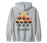 City Buzz Keeper Urban Beekeeping Apiary Zip Hoodie