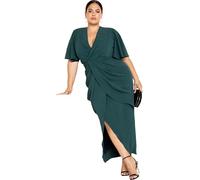 City Chic Plus Size Dress, Braelynn Maxi Dress, Emerald, 20 Plus