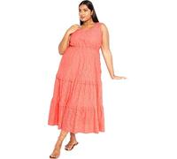 City Chic Plus Size Dress, Bridie Dress, Sugar Coral, 20 Plus