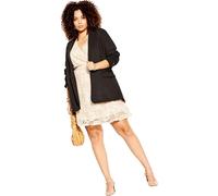 CITY CHIC Plus Size Dress LACE Fly Away, in Nude/Ivory, Size, 14
