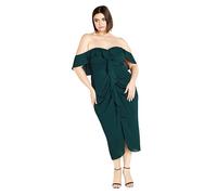 City Chic Plus Size Dress, Va Va Voom Dress, Emerald, 16 Plus