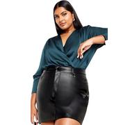 City Chic Plus Size Shirt, Alena Shirt, Teal, 28 Plus