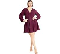City Chic Women's Apparel City Chic Plus Size Dress Adelyn, Plum, 20