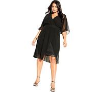 City Chic Women's Apparel Women's City Chic Plus Size Dress Love Affair, Black, 24 Plus