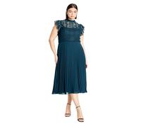 City Chic Women's Apparel Women's CITYCHIC Plus Dress Livia Size 18, Peacock, 18 Plus