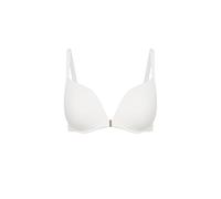 City Chic Women's Bra-Smooth & Chic Front Close Cotton Push Up, Ivory, 36DD