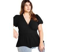 City Chic Women's Citychic Plus Size Top Christa, Black, 22 Plus