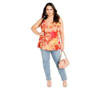 City Chic Women's Mischa Print Top, L'Amour, 24 Plus