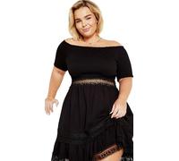 City Chic Women's Plus Size Dress-Aura, Black, 18 Plus