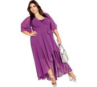 City Chic Women's Plus Size Dress - Enthrall Me Maxi, Wisteria, 20 Plus