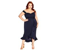 CITY CHIC Women's Plus Size Dress Hypnotize FF, Dark Navy, 26