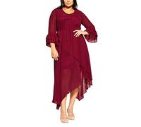 CITY CHIC Women's Plus Size Maxi Hidden Treasure Dress, Sangria, X-Small