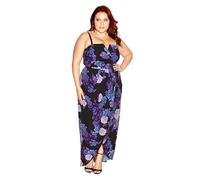 CITY CHIC Women's Plus Size Maxi Hydrangea Dress, Black, 24