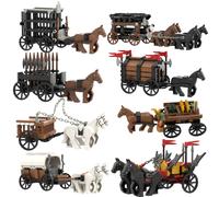 City Creativity DIY Medieval Military Knight Carriage Chariot MOC Model Building Blocks Bricks Educational Children's Toys Gift No original box