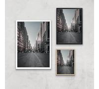 City Crossing Giclee Art Print - A3 - Wooden Frame