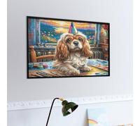 City Cute Poodle 1000 Piece Jigsaw Puzzle for Adults Fantastic Beasts Evening Tea Companion Relaxing Ritual Interlocking Pieces for Tea Lovers 1000 PCS