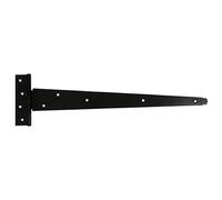 City Deco Centre 121 MEDIUM TEE HINGE (PAIR) For Heavier Duty use on Sheds and Garden Gates (16"/400mm, BLACK)