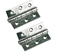 City Deco Centre Door Hinge 3" 76mm Ball Bearing Butt Hinges Chrome & Satin Chrome Internal Doors 1 Pair (3" Hinge, Polished Chrome)