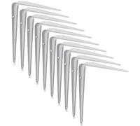 City Deco Centre London Shelf Brackets Wall Mounted Shelve Brackets,Shelving Support Brackets, Book Shelf Bracket, Floating Shelve Bracket (203mmx 150mm 8"x6", White)