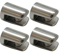 City Deco Glass Shelf Support (Pack of 4, Satin)