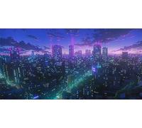 City Diamond Art Kits Adults, 5D Diamond Painting Night View 2026 Design New, Round Full Drill Crystal Art Kit, DIY Cross Stitch Painting Set for Gifts and Christmas Living Room Decor 90x180cm Z-1093