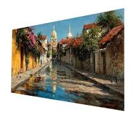 City Diamond Art Kits Adults Landscape Diamond Painting, 5D DIY Crystal Art Kits for Adults, Full Drill Painting by Numbers 16x32In, Rhinestone Cross Stitch Embroidery Crafts for Home Decor model-1067