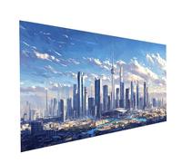City Diamond Art Kits Adults, Landscape Diamond Painting Kit, Square Full Drill Paint by Numbers for Adults 20 x 40Inch, Crystal Art Rhinestones Embroidery Cross Stitch Artwork, Room Decor Model-13892