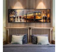 City Diamond Art Kits for Adults, 39.3x106.2 Inch/100x270 cm Large Dimond Picture Art for Wall Decor, Bus Diamond Painting Kit for Kids/Beginners, DIY 5D Diamond Painting Cross Stitch for Home Decor