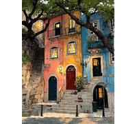 City Diamond Art Landscape Diamond Painting Kits for Adults 5D DIY Full Square Drill Cross Stitch Kits for Adults Arts and Crafts for Bedroom Decor, Room Decor, Gifts for Women 36x48inch -yym25077A